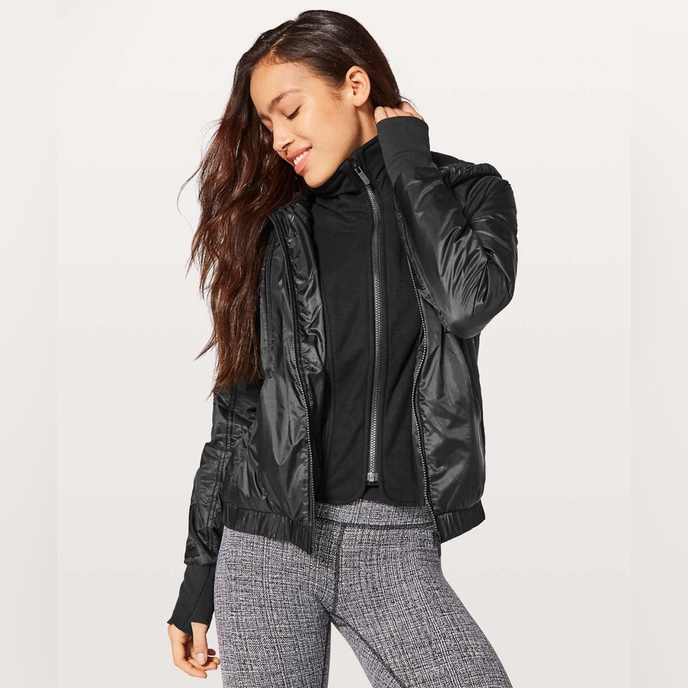 Lululemon | Black Water Resistant Scuba Hoodie Glyde